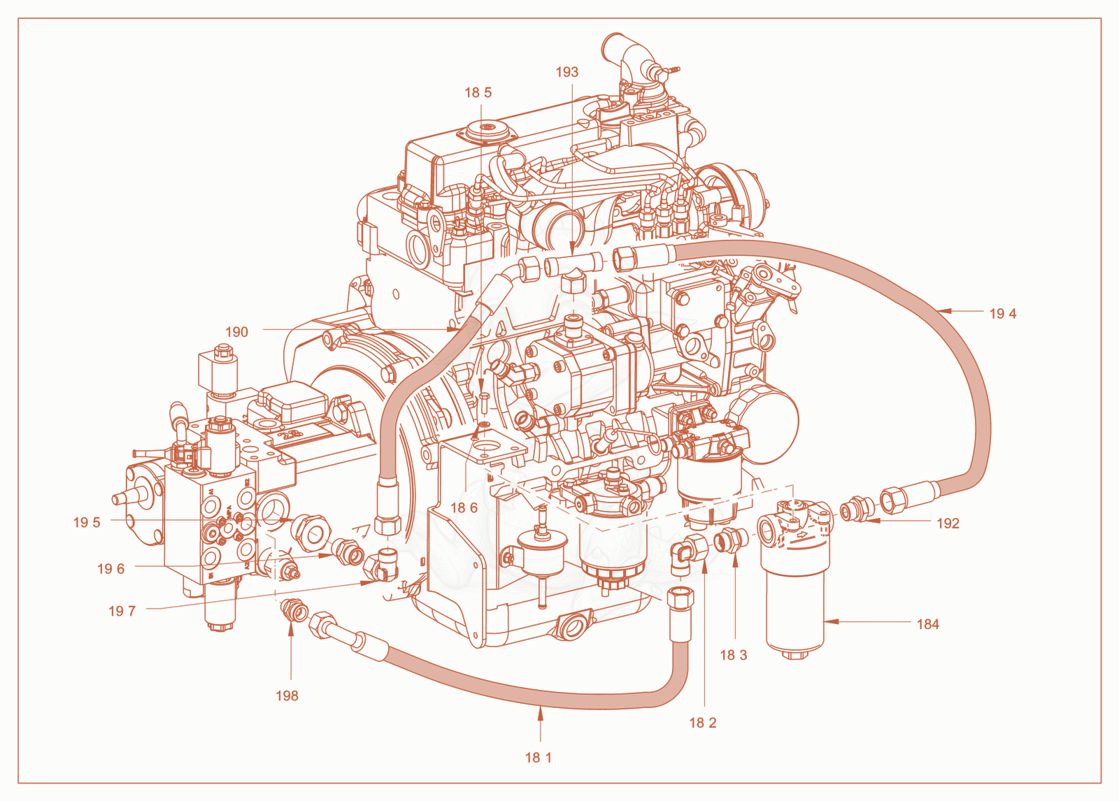 Exploded parts diagram of the advance drive of a Wacker Neuson RD24-100C, with numbered balloons
