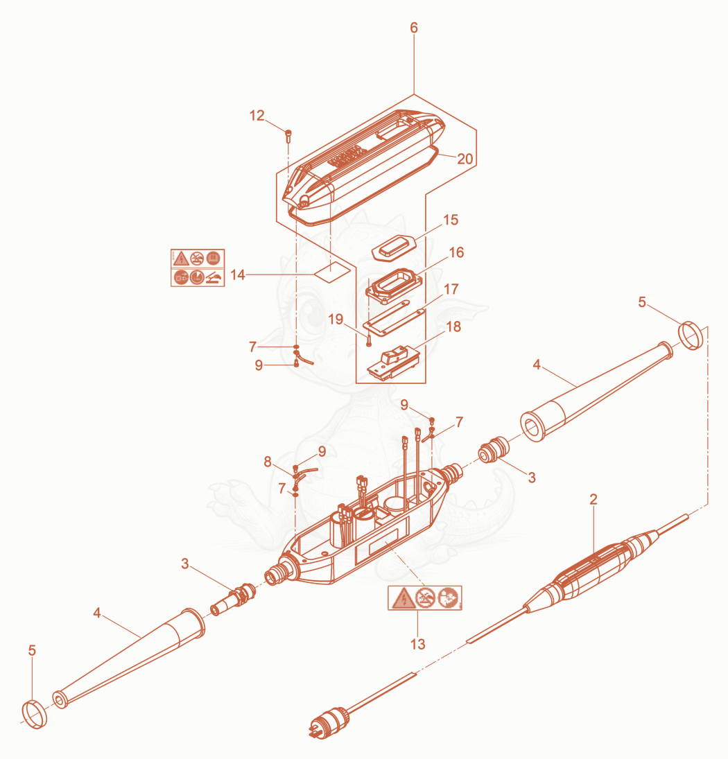 Exploded parts diagram of the Converter cpl. of a Wacker Neuson IRSE-FU45/120GB, with numbered balloons