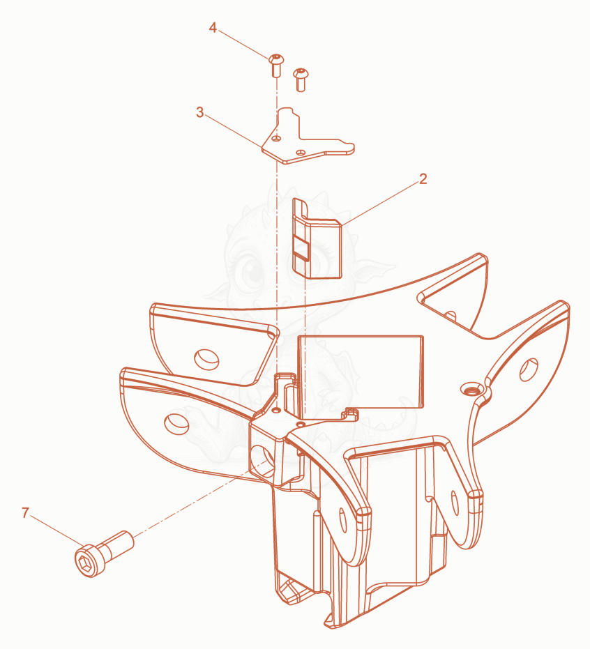 Exploded parts diagram of the Fixation of a Wacker Neuson LBS80M/230/50, with numbered balloons