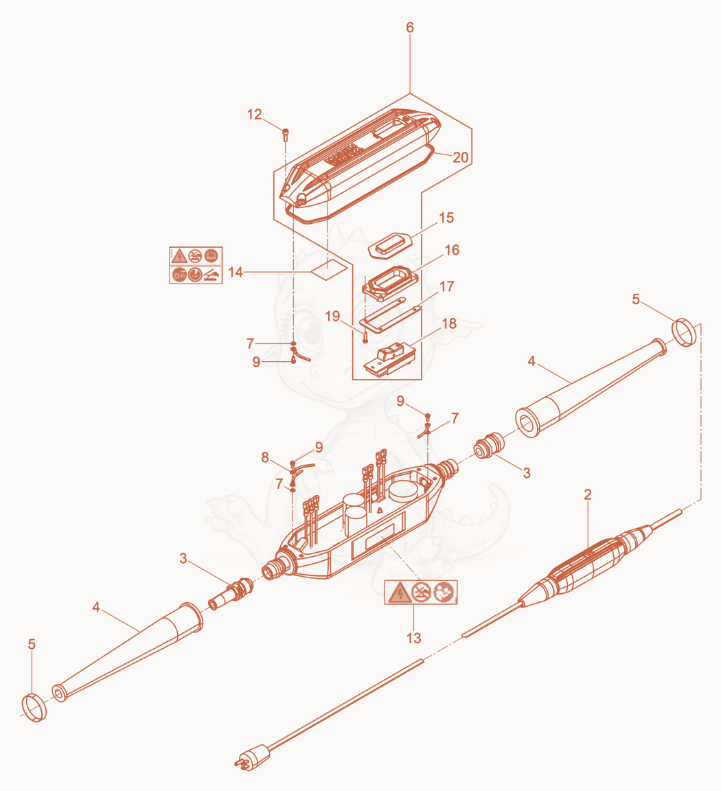 Exploded parts diagram of the Converter cpl. of a Wacker Neuson ARFU36/6/115, with numbered balloons