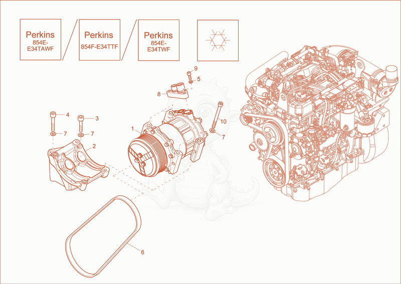 Exploded parts diagram of the ADDITIONAL PARTS AIR-CONDITIONING (OPT.) of a Wacker Neuson DW100, with numbered balloons
