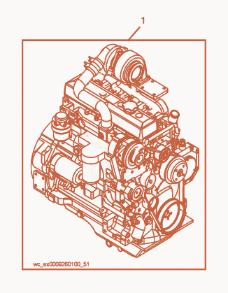 Exploded parts diagram of the Engine-Deere of a Wacker Neuson G85, with numbered balloons
