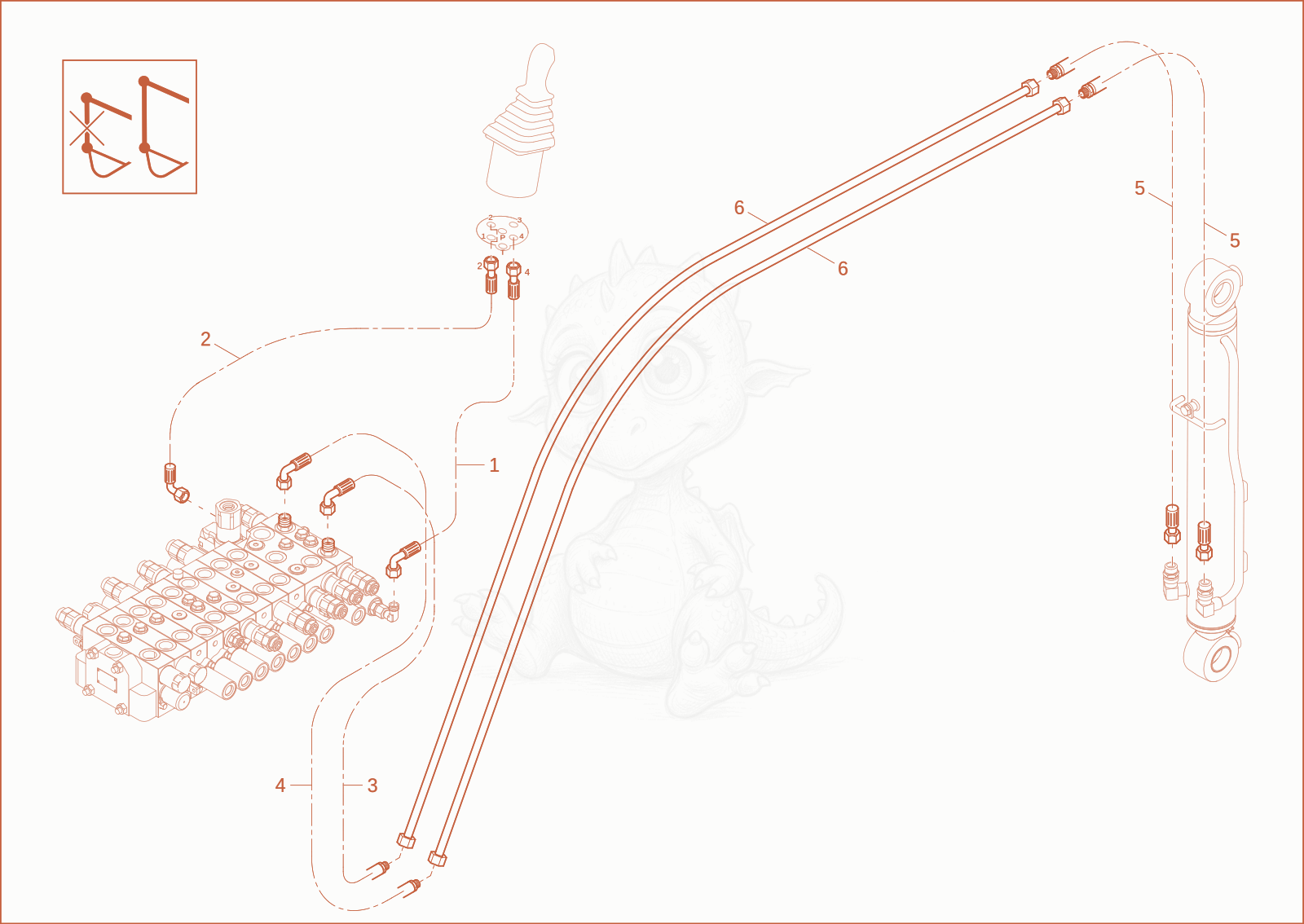 Exploded parts diagram of the BUCKET OPERATION of a Wacker Neuson EZ36, with numbered balloons