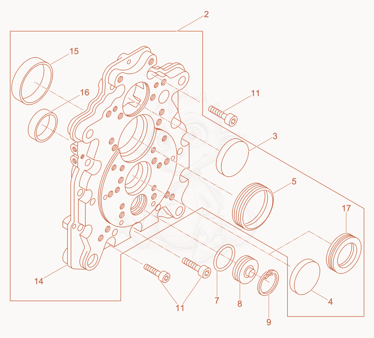 Exploded parts diagram of the Command Cover of a Wacker Neuson DPU6055, with numbered balloons