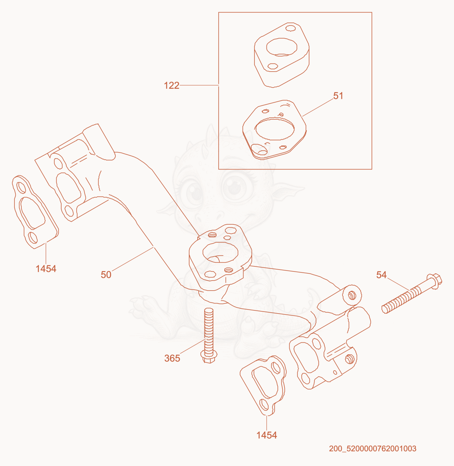 Exploded parts diagram of the Manifold of a Wacker Neuson GPS9700, with numbered balloons