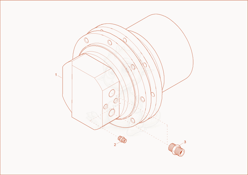 Exploded parts diagram of the drive unit of a Wacker Neuson TD09, with numbered balloons