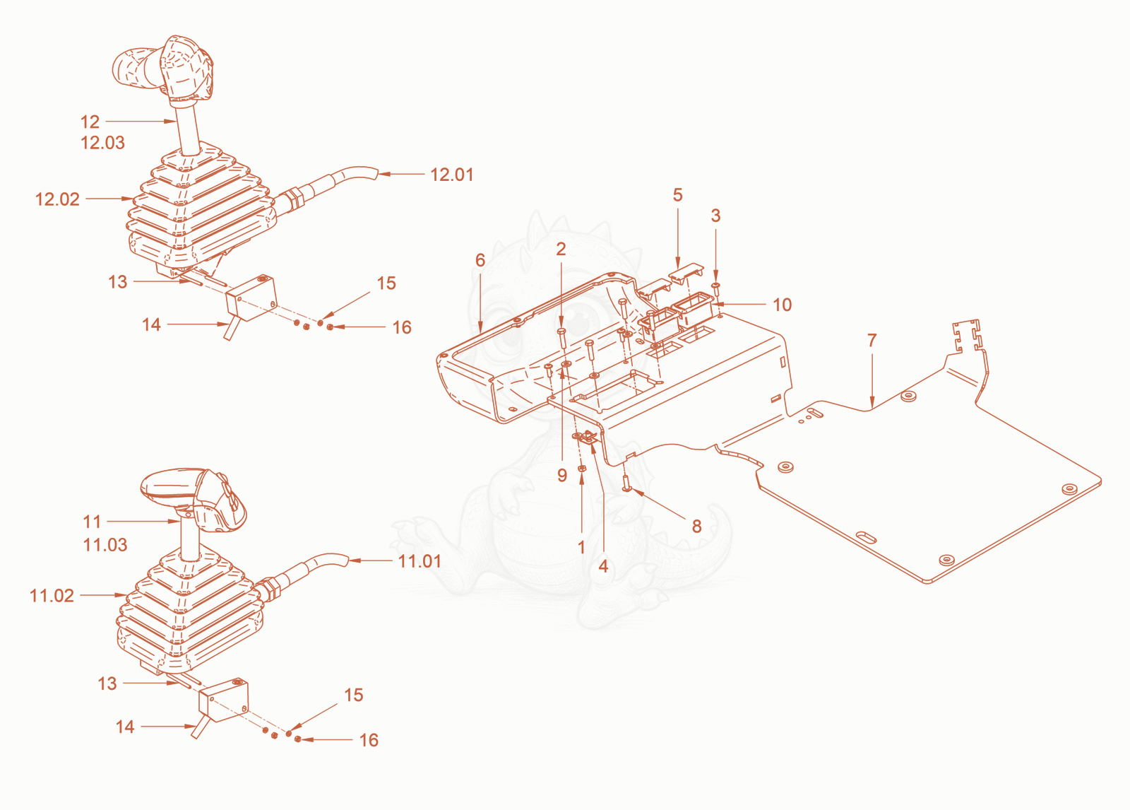 Exploded parts diagram of the Operator's Seat with Adjustment of a Wacker Neuson RC70VOUS, with numbered balloons