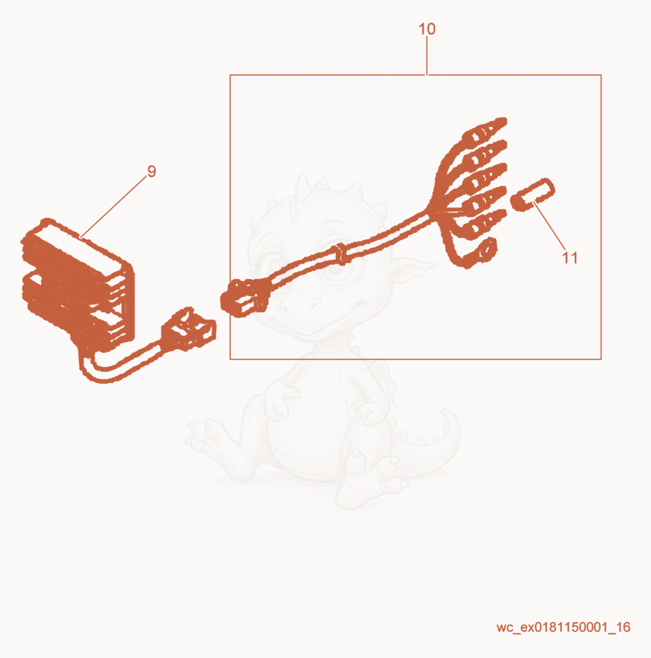 Exploded parts diagram of the Fuel Pump/Regulator of a Wacker Neuson CRT36-26A, with numbered balloons