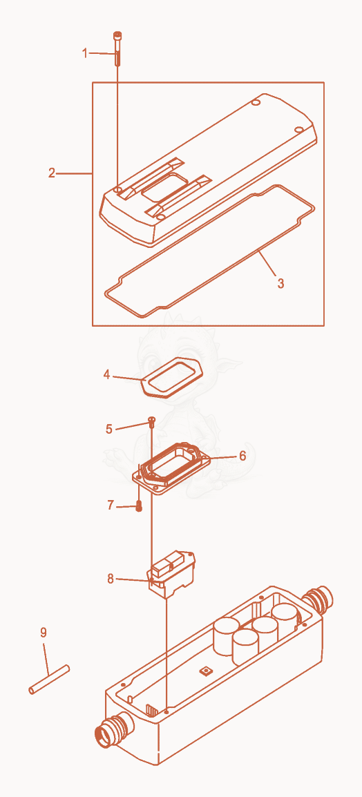 Exploded parts diagram of the Converter cpl. of a Wacker Neuson IRSEN-FU57/230LASER, with numbered balloons