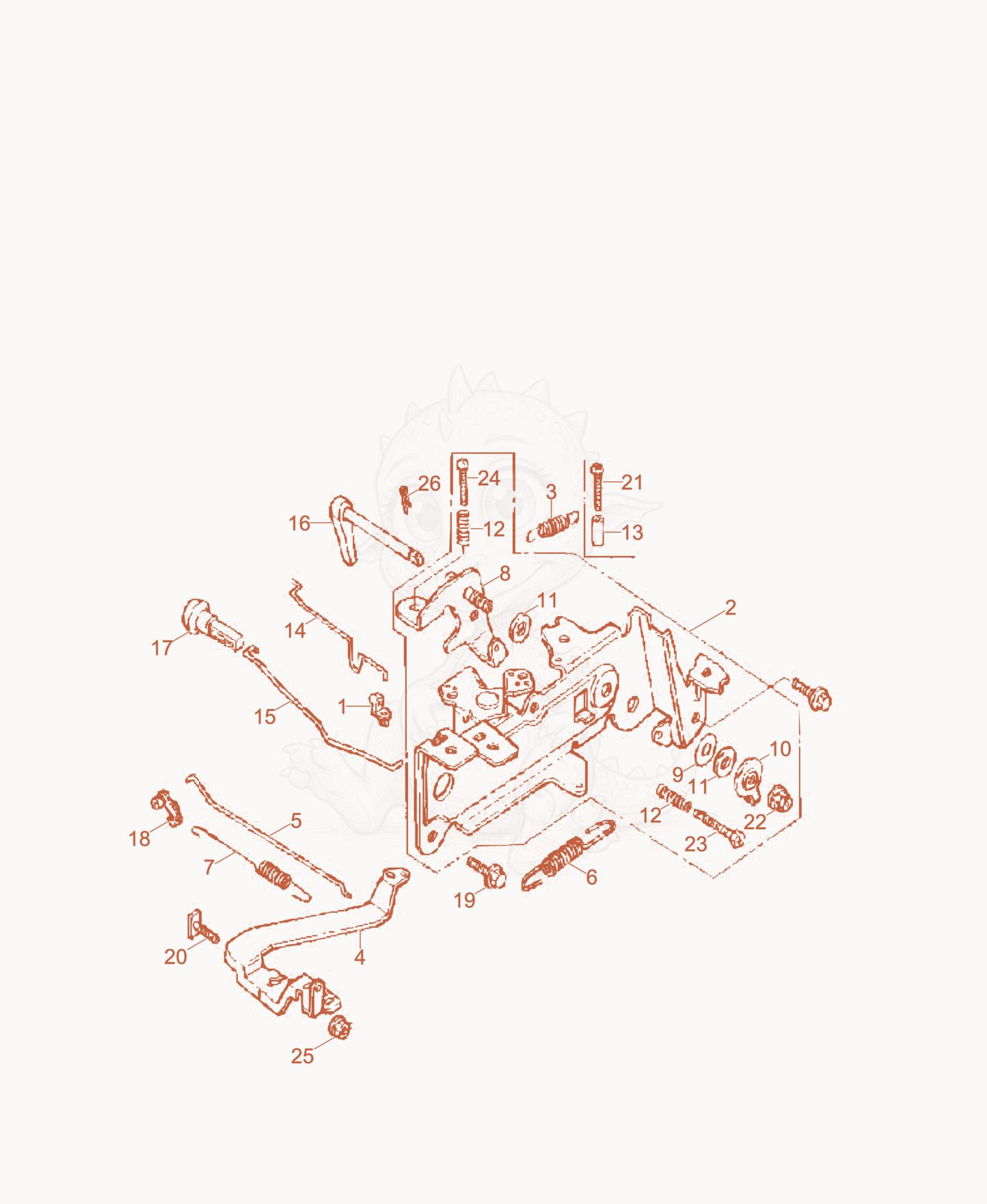 Exploded parts diagram of the Control cpl. of a Wacker Neuson GS12AI, with numbered balloons
