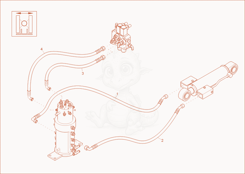 Exploded parts diagram of the DOZER BLADE CYLINDER INST. (OPTION) of a Wacker Neuson 1703, with numbered balloons