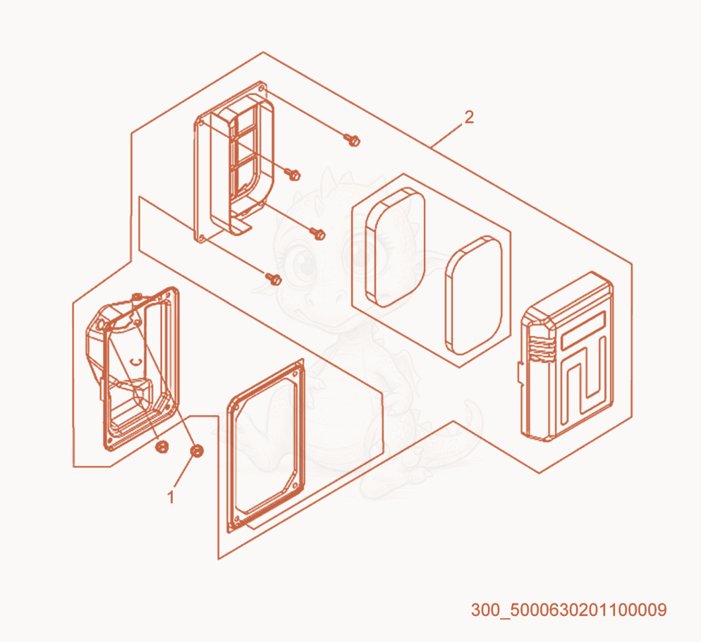 Exploded parts diagram of the Air Cleaner of a Wacker Neuson MG3SD, with numbered balloons
