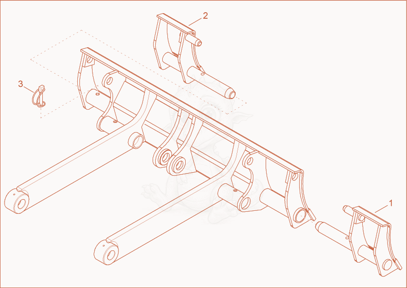 Exploded parts diagram of the DOZER BLADE BROADENING of a Wacker Neuson 2003, with numbered balloons