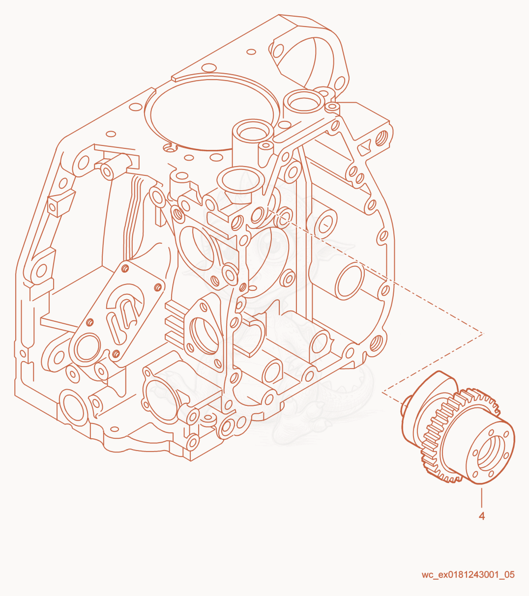 Exploded parts diagram of the Camshaft of a Wacker Neuson RD7H-S, with numbered balloons