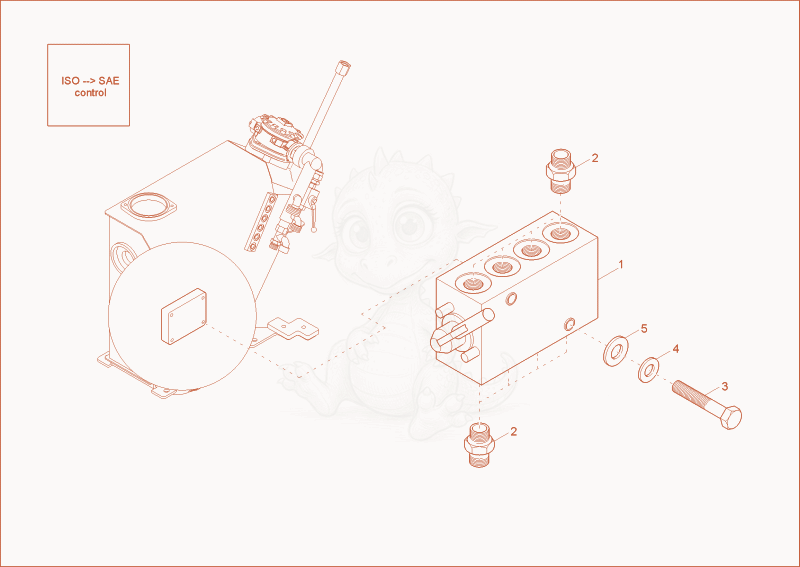 Exploded parts diagram of the 8/2 VALVE (OPTION) of a Wacker Neuson 2404, with numbered balloons
