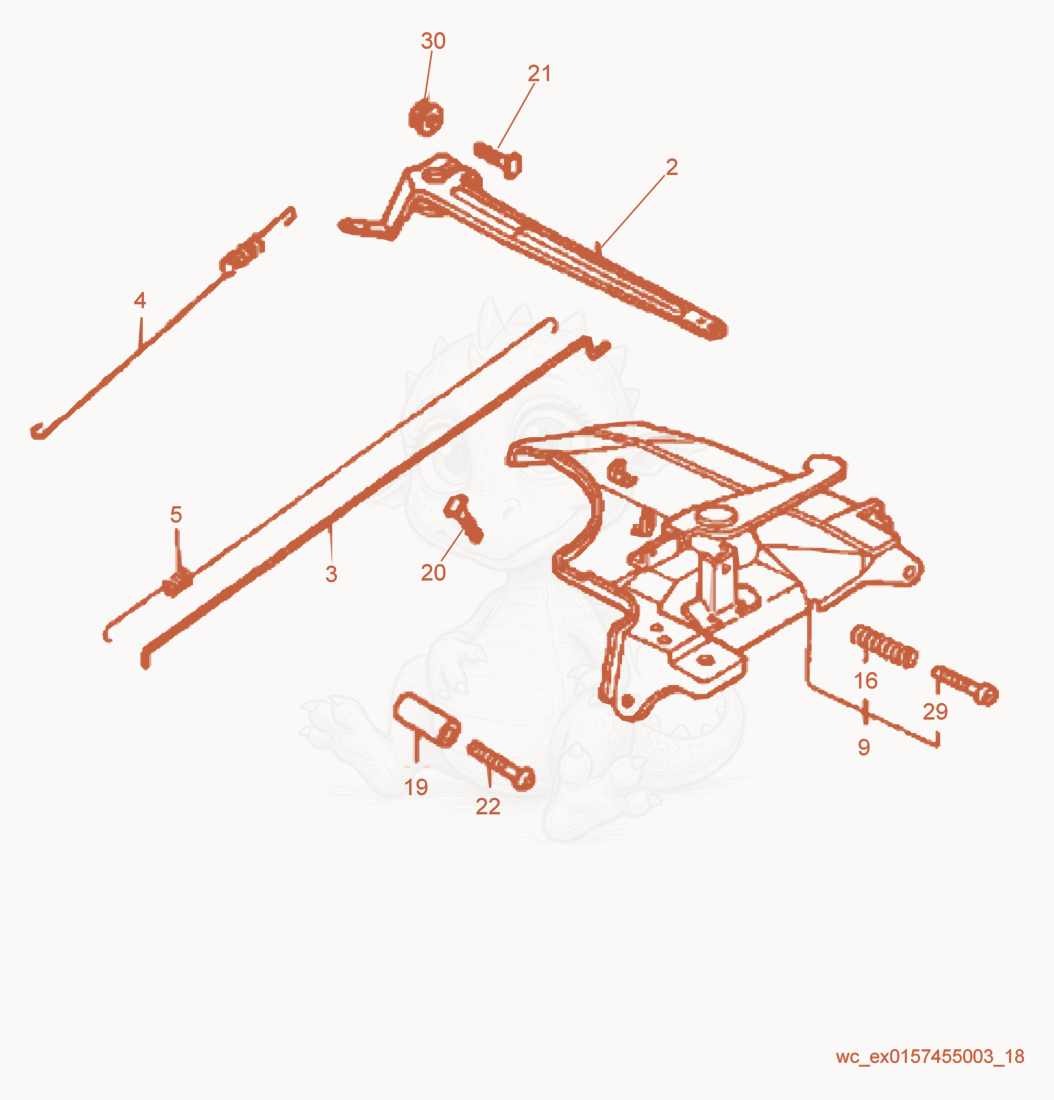 Exploded parts diagram of the Governor of a Wacker Neuson GV7000A, with numbered balloons