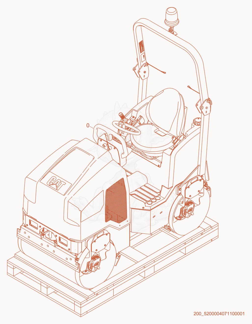 Exploded parts diagram of the Service Parts of a Wacker Neuson CB14B-900, with numbered balloons