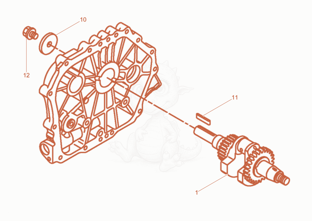 Exploded parts diagram of the Crankshaft of a Wacker Neuson RD7YEHFLRC, with numbered balloons