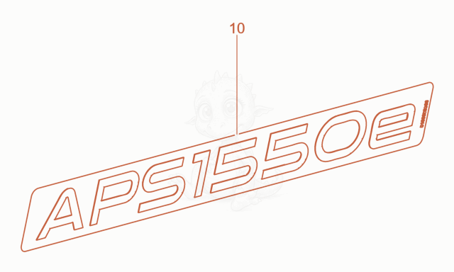 Exploded parts diagram of the Label APS1550 of a Wacker Neuson APS1550WE, with numbered balloons