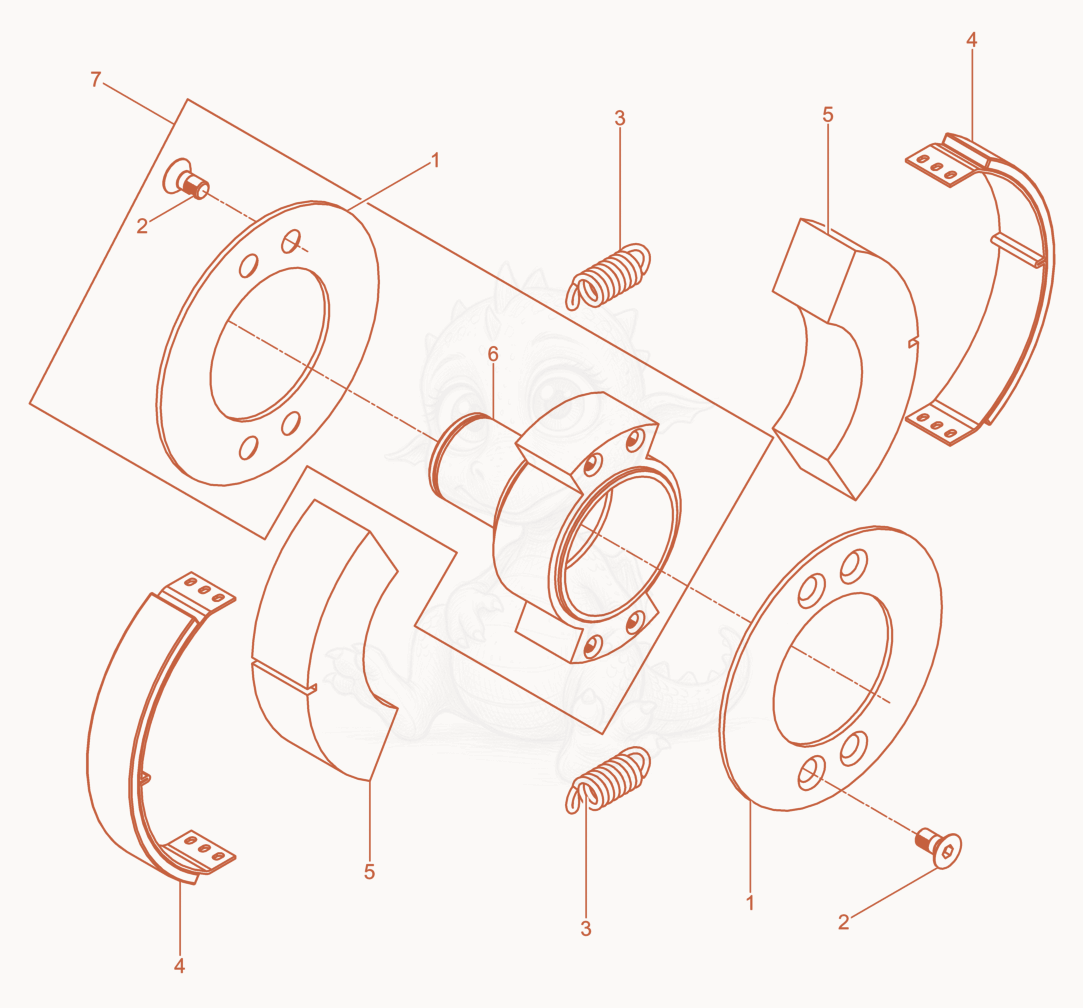Exploded parts diagram of the Centrifugal Clutch cpl. of a Wacker Neuson DPU4045H, with numbered balloons