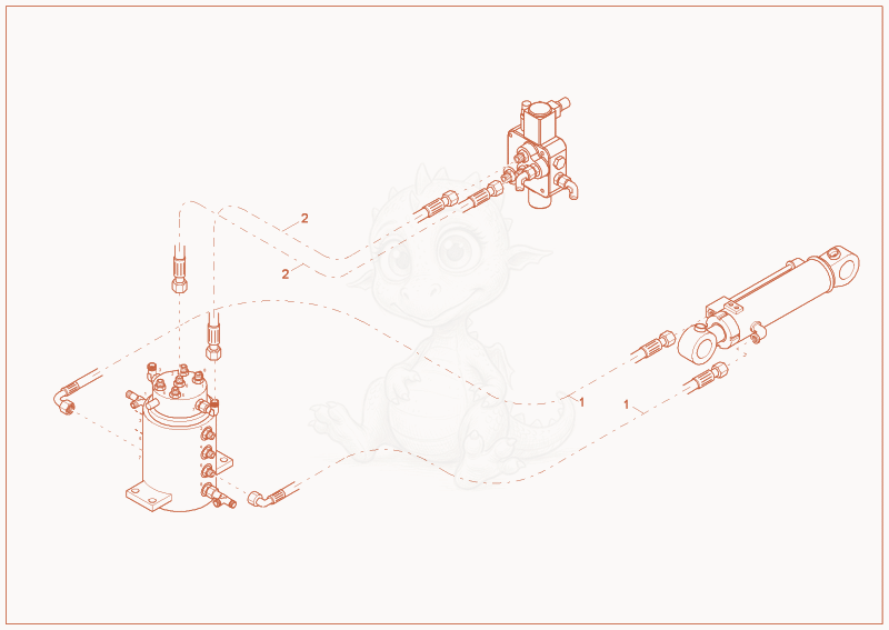 Exploded parts diagram of the DOZER BLADE CYLINDER INSTALLATION of a Wacker Neuson 2404, with numbered balloons