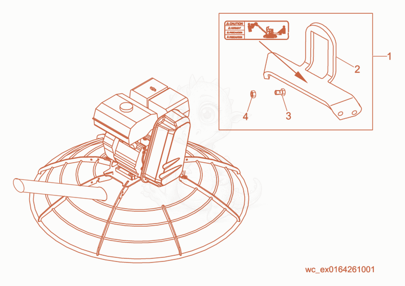 Exploded parts diagram of the Lift Bracket Kit of a Wacker Neuson CT48-11A, with numbered balloons