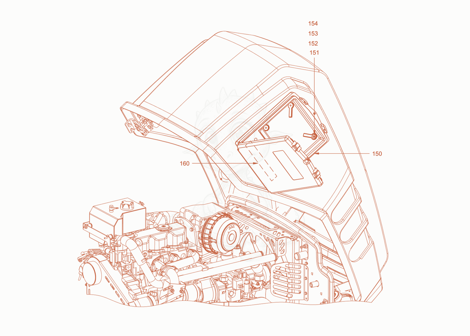 Exploded parts diagram of the additional storage of a Wacker Neuson RD40-130C.3, with numbered balloons