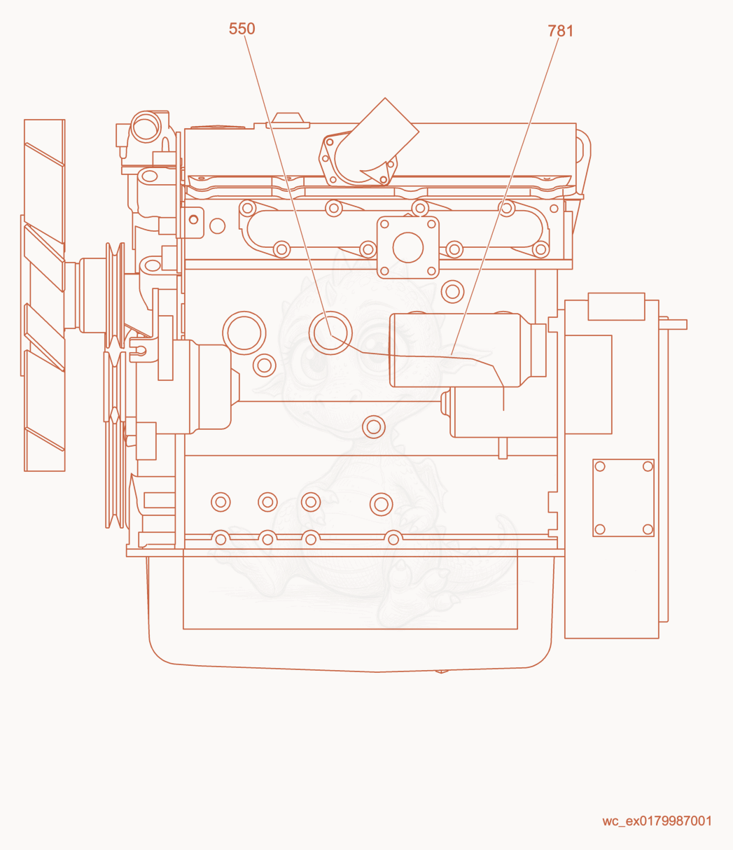 Exploded parts diagram of the Option-Engine Block Heater of a Wacker Neuson LTW20Z1, with numbered balloons