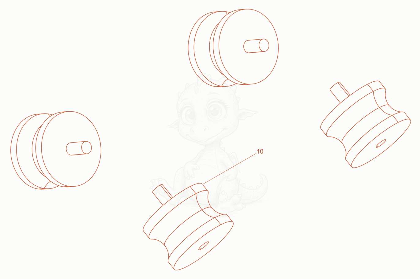 Exploded parts diagram of the Shockmount hard of a Wacker Neuson XPSKMAT, with numbered balloons