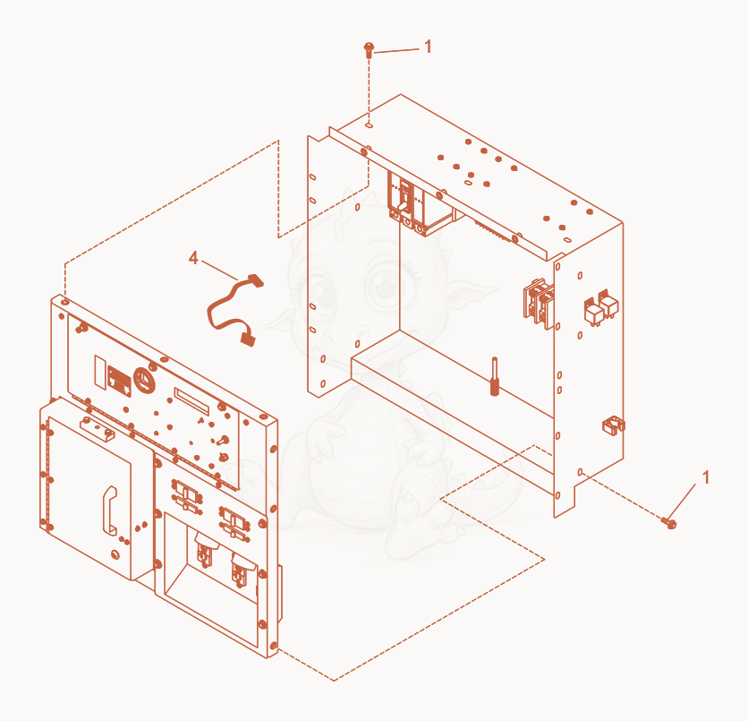 Exploded parts diagram of the Control Panel Enclosure of a Wacker Neuson G12, with numbered balloons