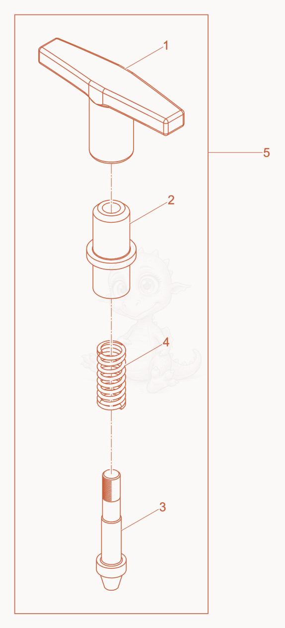 Exploded parts diagram of the Detent Pin of a Wacker Neuson M3000/120/NONCUL, with numbered balloons