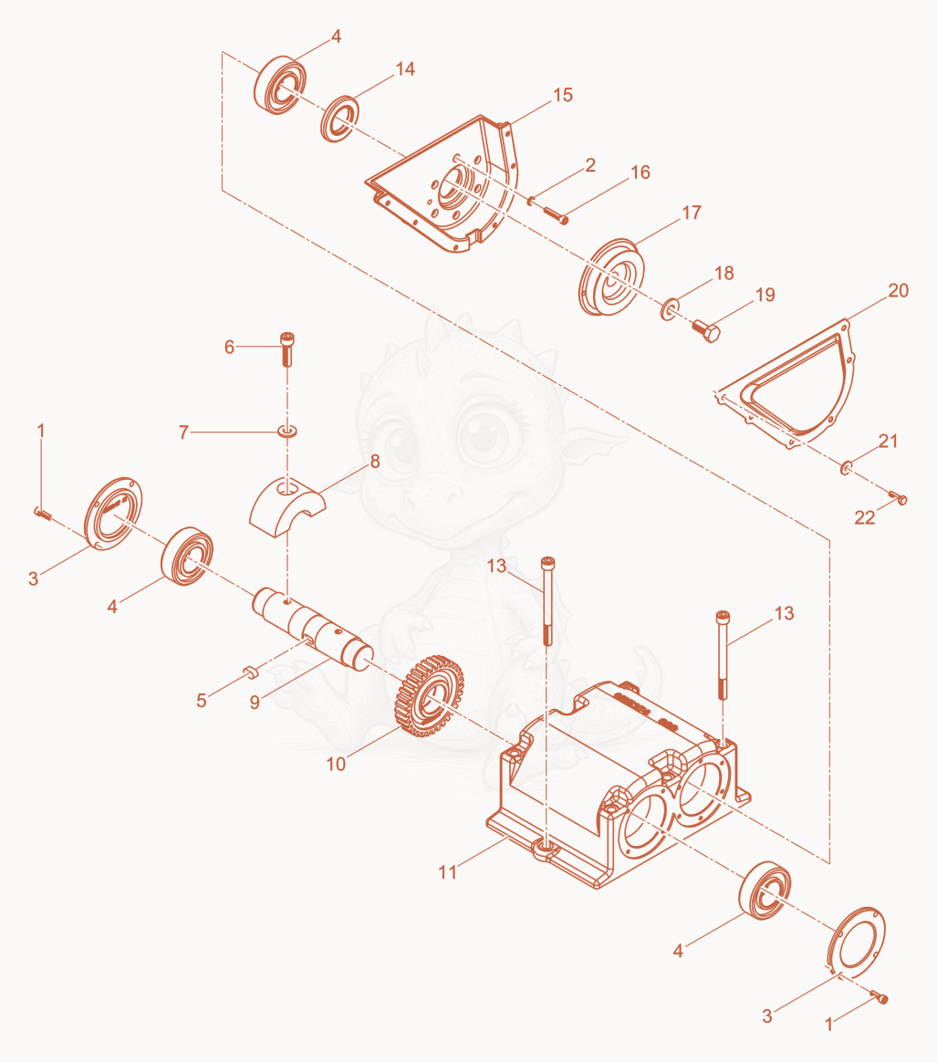 Exploded parts diagram of the Exciter cpl. of a Wacker Neuson DPU2540H, with numbered balloons