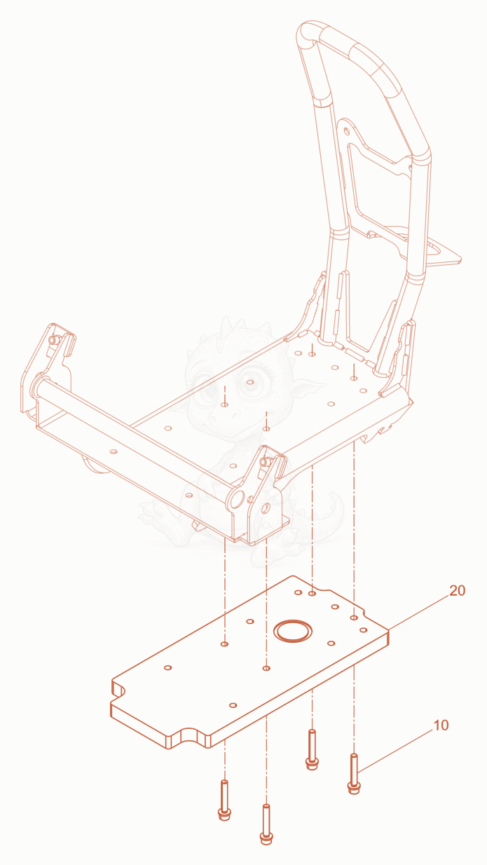Despiece del Supplementary weight 2050 APS de una máquina Wacker Neuson XPSKMAT, con globos numerados