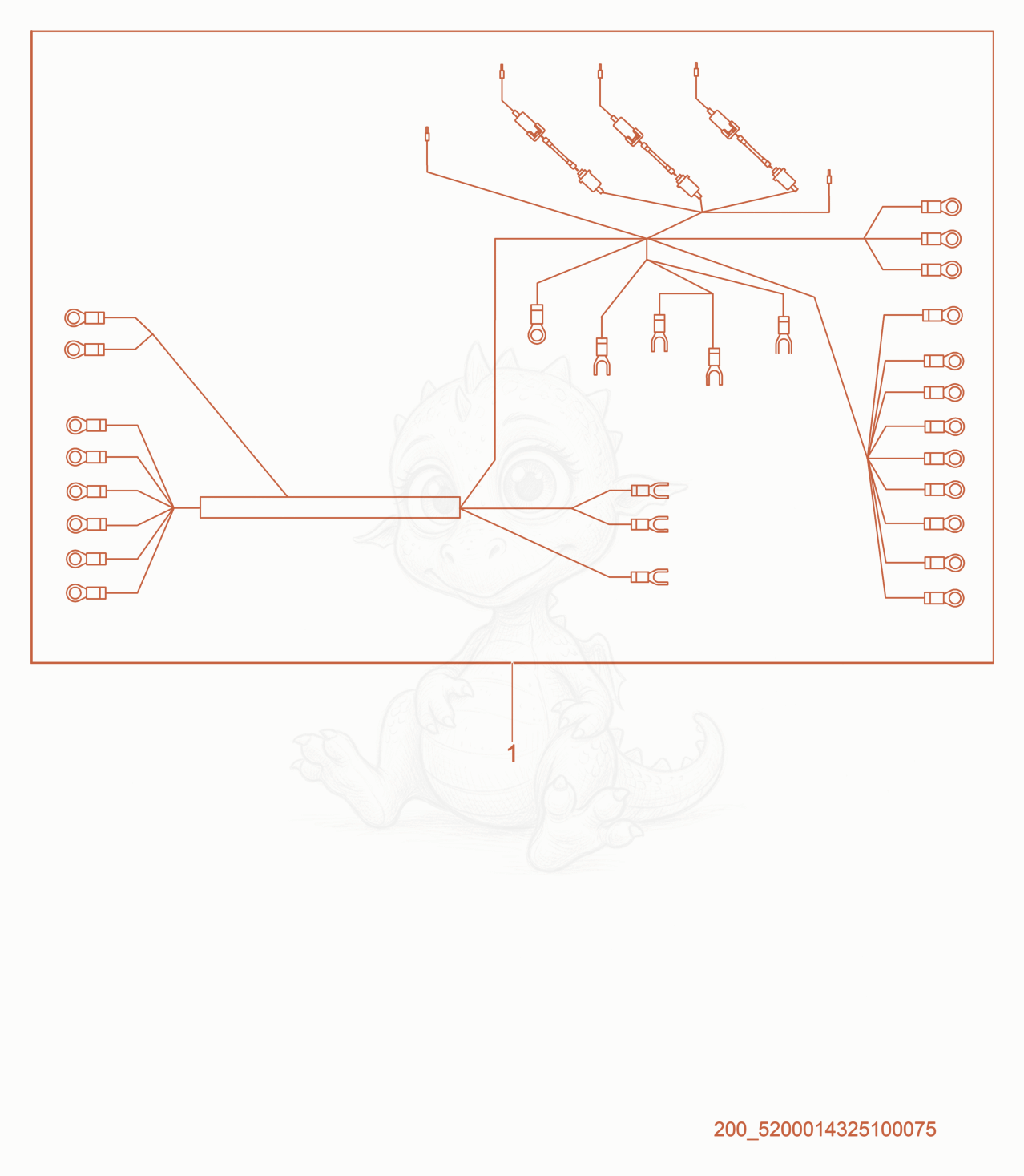 Exploded parts diagram of the Wiring Harness/Alternator of a Wacker Neuson LTW20Z3, with numbered balloons
