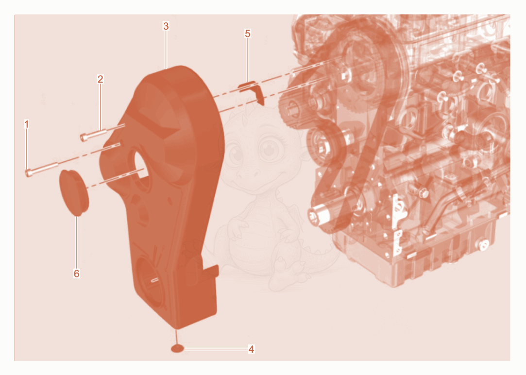 Exploded parts diagram of the Covering of a Wacker Neuson DPU80LEM770, with numbered balloons