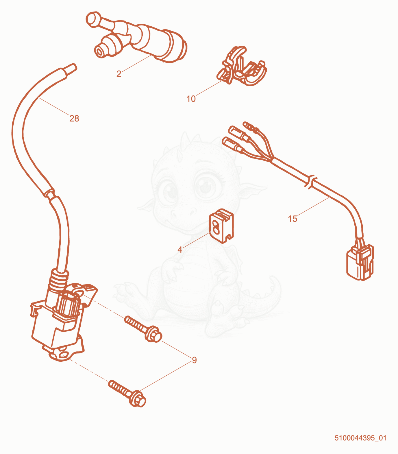 Exploded parts diagram of the Ignition Coil of a Wacker Neuson GP6600A, with numbered balloons