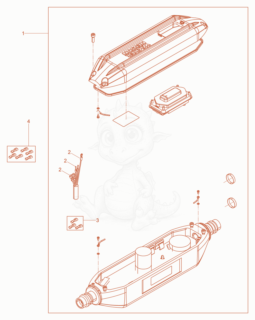 Exploded parts diagram of the Retrofit kit Converter of a Wacker Neuson IRSE-FU38/230, with numbered balloons