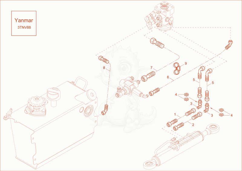 Exploded parts diagram of the STEERING INSTALLATION (option) of a Wacker Neuson DW30, with numbered balloons