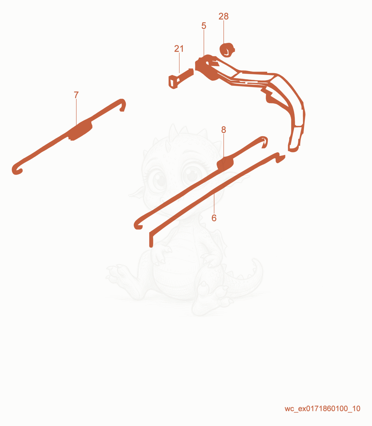 Exploded parts diagram of the Control of a Wacker Neuson GV2500A, with numbered balloons