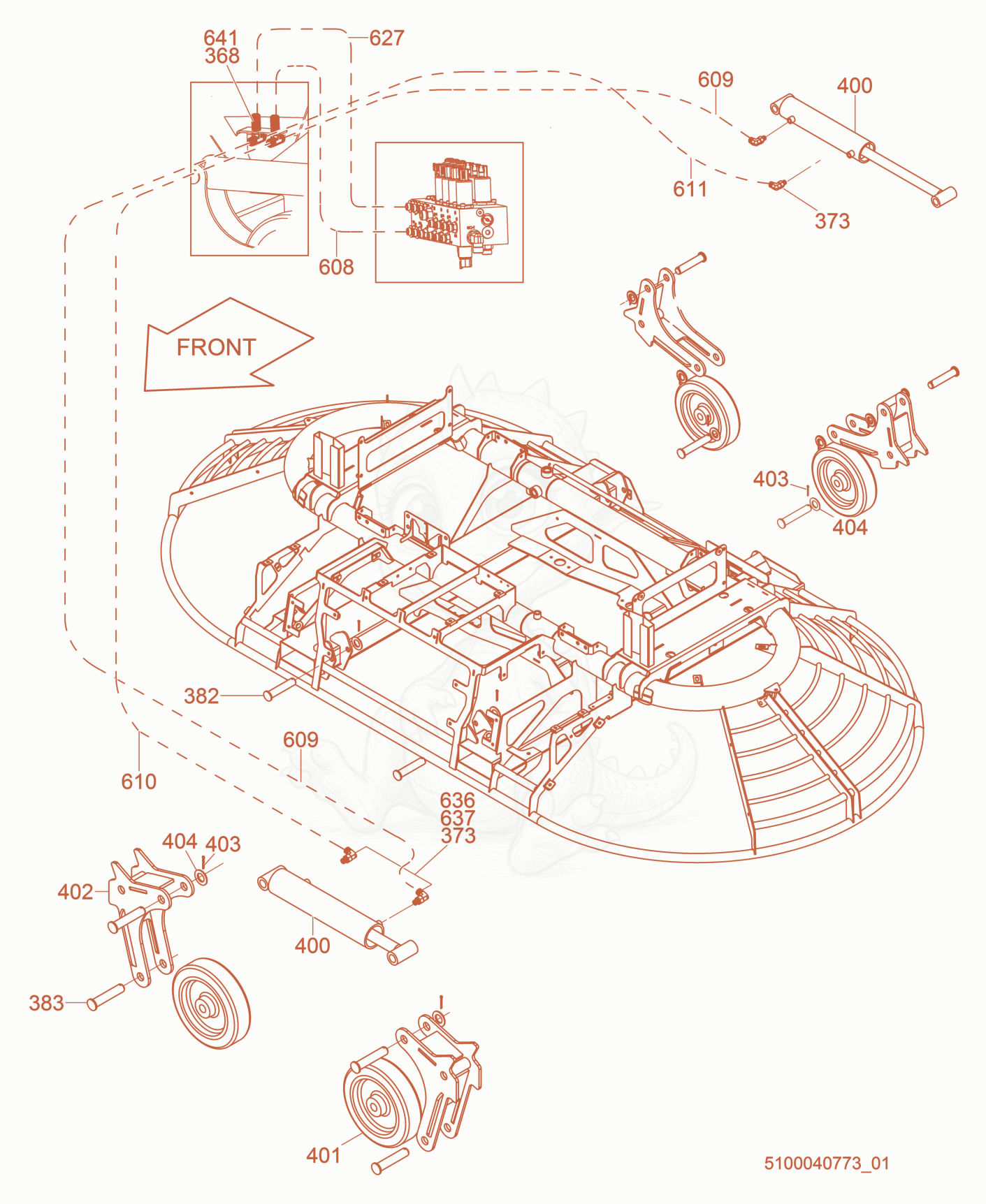 Exploded parts diagram of the Wheel Kit of a Wacker Neuson CRT60-74LX, with numbered balloons
