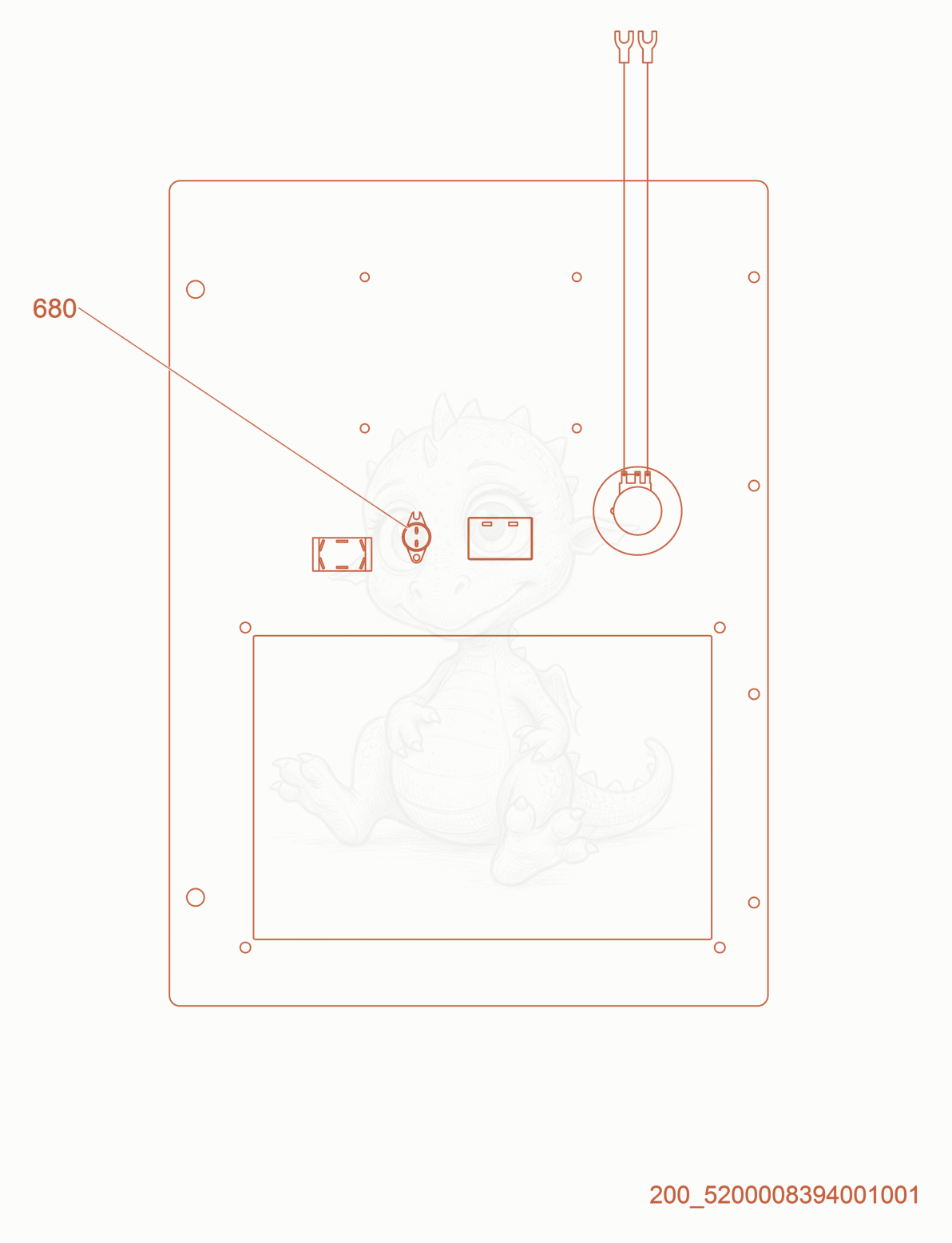 Exploded parts diagram of the Option-Control Heat of a Wacker Neuson G230, with numbered balloons