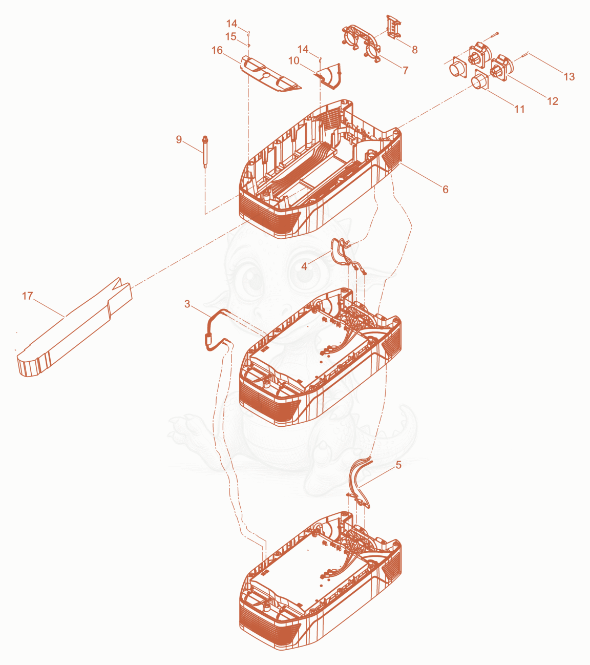 Exploded parts diagram of the 6 Socket of a Wacker Neuson FUHKMAT, with numbered balloons