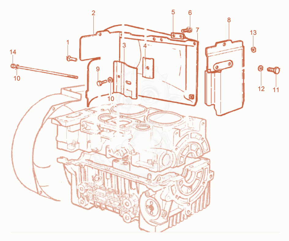 Exploded parts diagram of the Air Ducting of a Wacker Neuson DPU100-70LES, with numbered balloons
