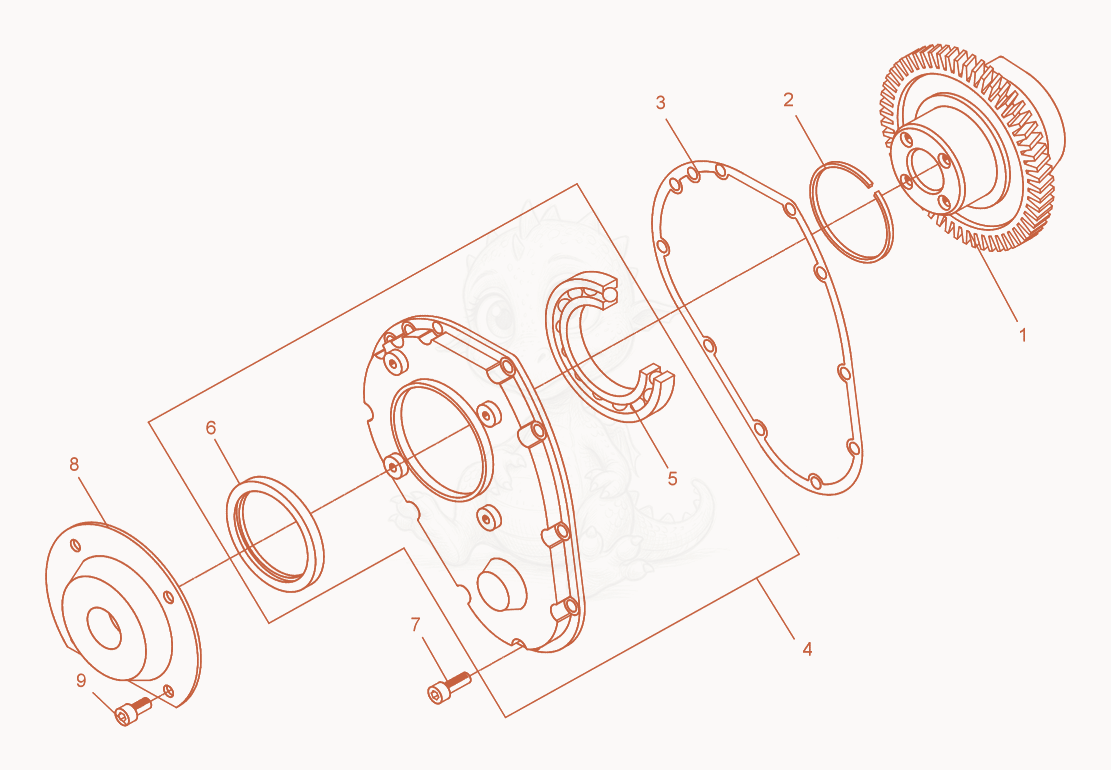 Exploded parts diagram of the Camshaft of a Wacker Neuson DPS3060, with numbered balloons