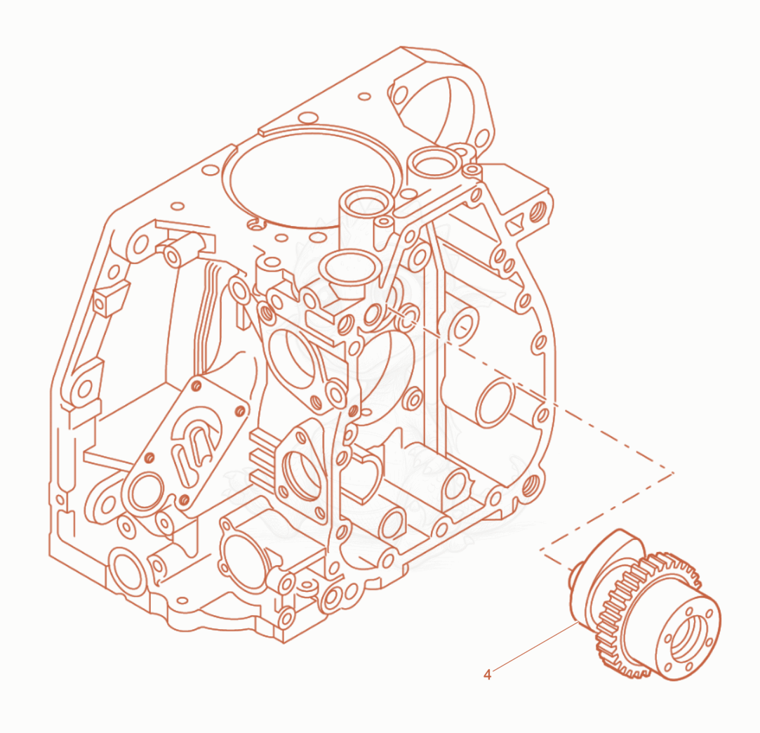 Exploded parts diagram of the Camshaft of a Wacker Neuson RD7HFB, with numbered balloons