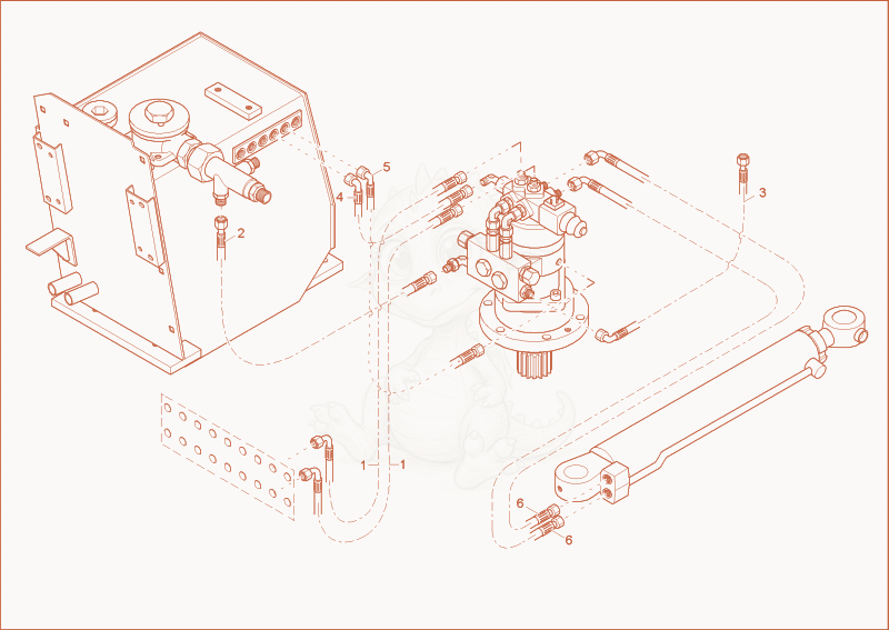 Exploded parts diagram of the ROTATE AND TURN INSTALLATION of a Wacker Neuson 2202RD, with numbered balloons