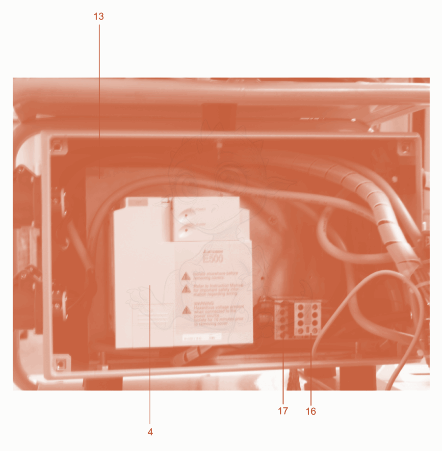 Exploded parts diagram of the Converter-Electric of a Wacker Neuson FUE6/042/200US, with numbered balloons