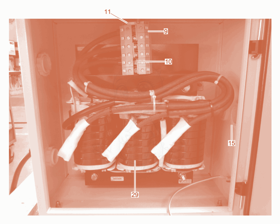 Exploded parts diagram of the Electric of a Wacker Neuson FUE10/042/200, with numbered balloons