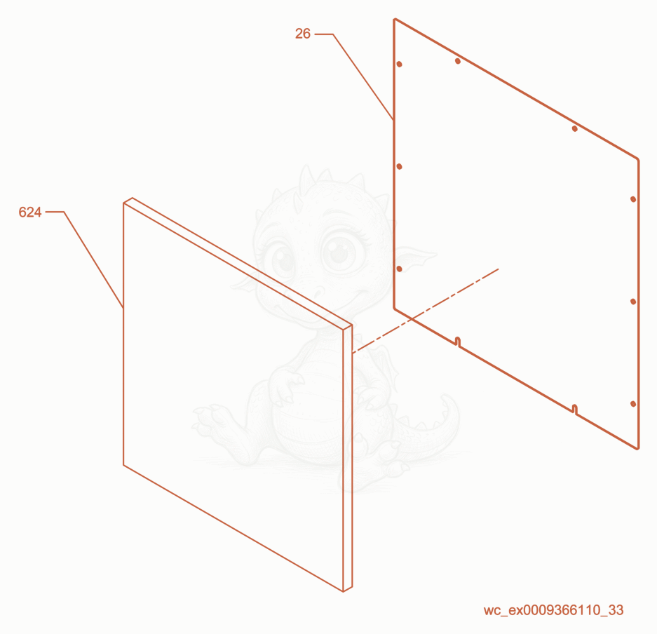 Despiece del Front Panel de una máquina Wacker Neuson G70, con globos numerados