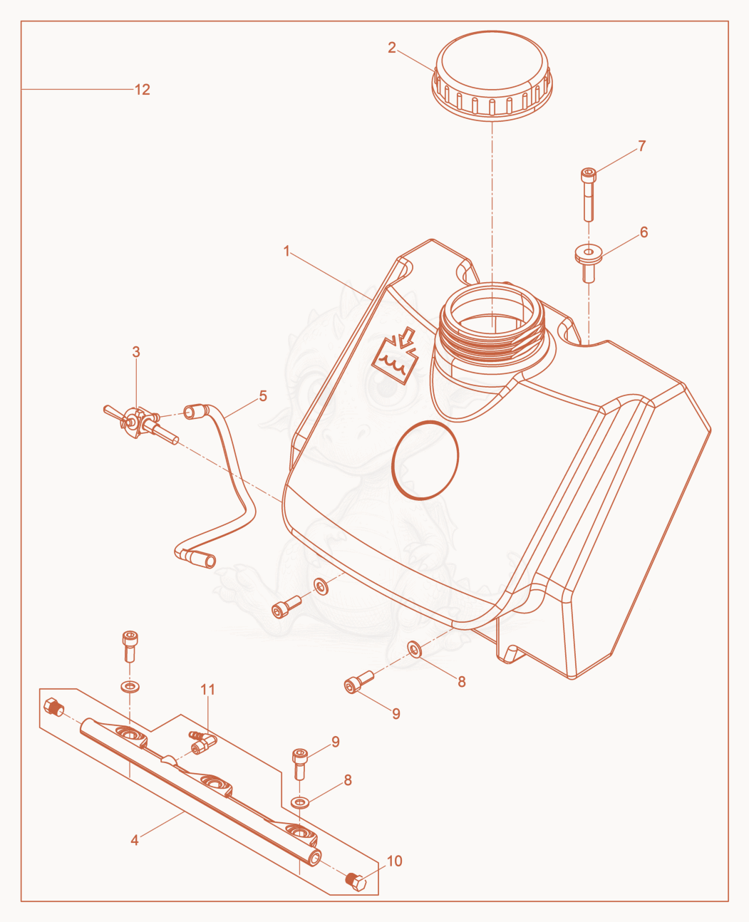 Exploded parts diagram of the Spinkler System cpl. old of a Wacker Neuson WP1540AWUS, with numbered balloons